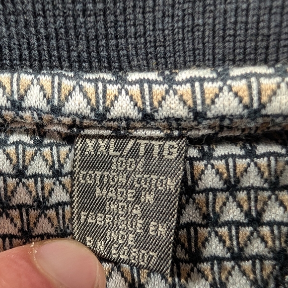 International Waters 90s Mens Geometric Knit Polo Shirt Men’s XL Made In USA - Picture 3 of 6